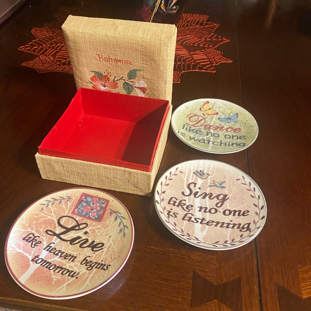 Three antique plates